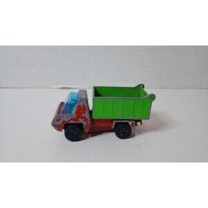 Vintage 1970's Playart Green Red Dump Truck
